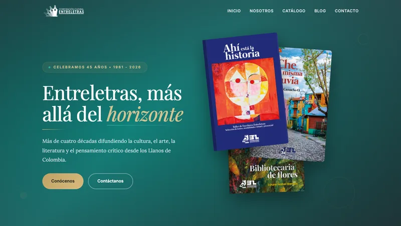 Corporación Cultural Entreletras — sitio web institucional
