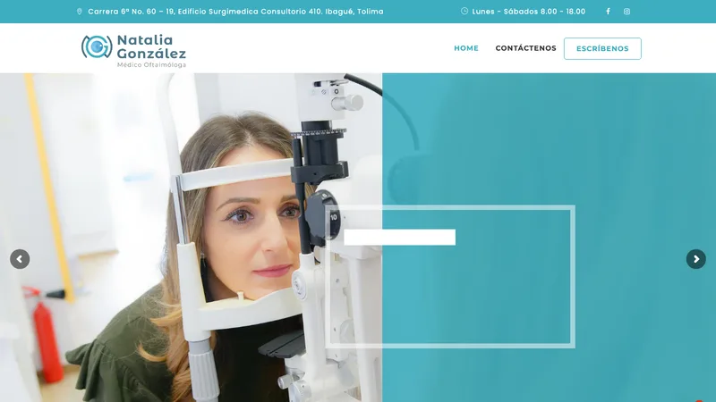 Dra. Natalia González, médico oftalmóloga — sitio web